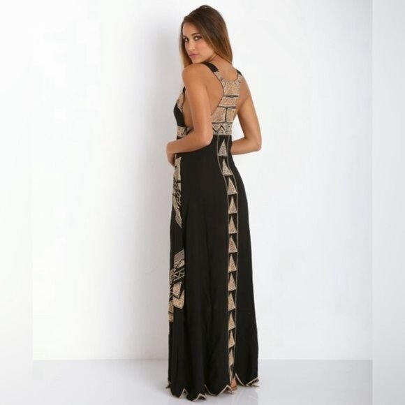 NWOT RARE Jen’s Pirate Booty x Free People Black Embroidered Maxi Dress - Picture 2 of 12